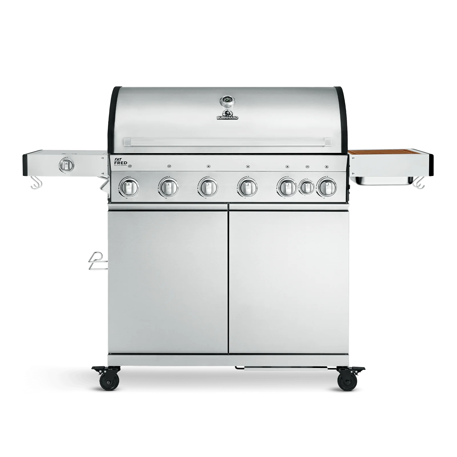 BURNHARD Fat FRED Deluxe Gasgrill 6-Brenner in der Farbe Edelstahl mit Edelstahlrost BURNHARD Fat FRED Deluxe Gasgrill 6-Brenner in der Farbe Edelstahl mit Edelstahlrost