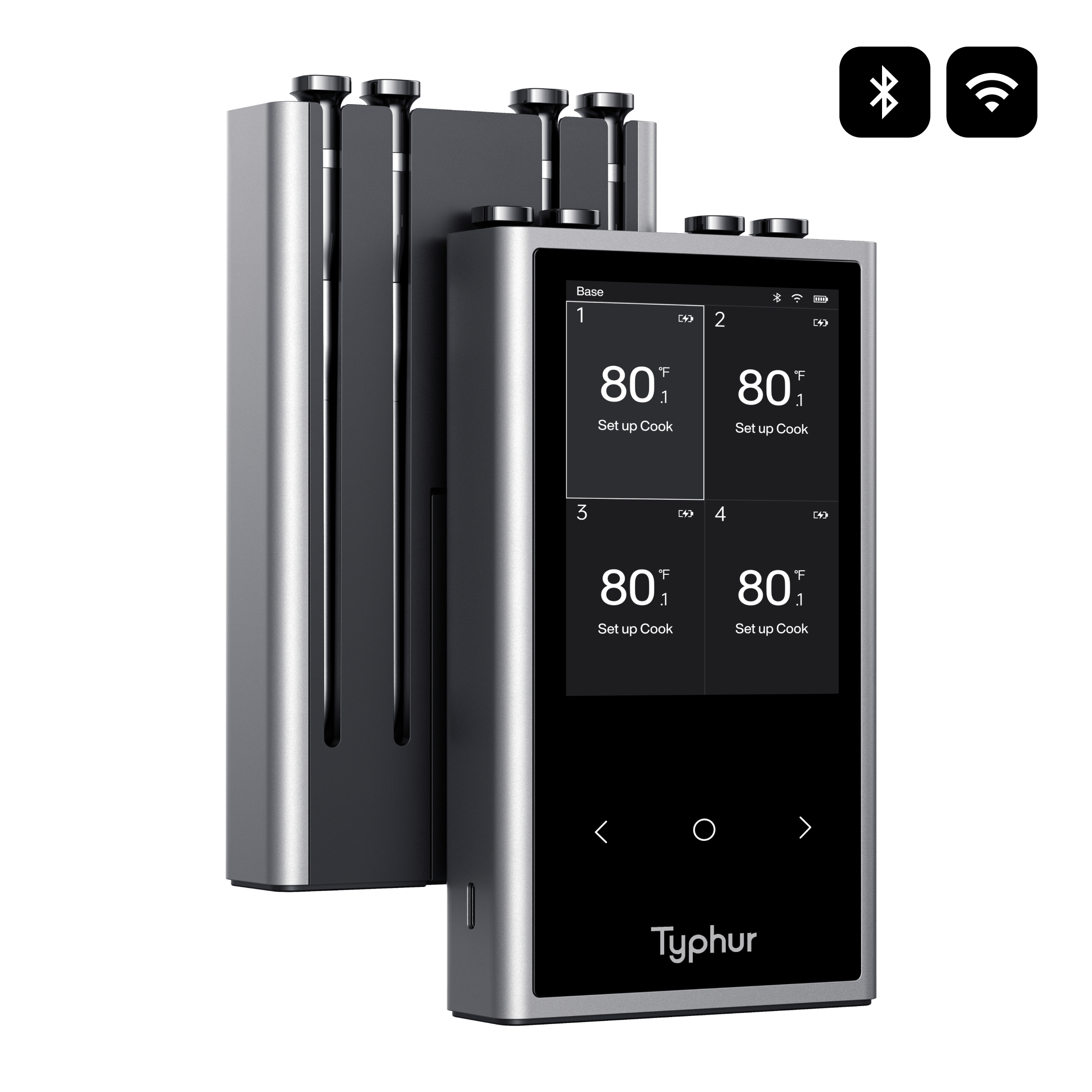 Typhur Sync Quad Wireless - Professionelles Digital Fleischthermometer IP67 wasserdicht von Typhur Typhur Sync Quad Wireless - Professionelles Digital Fleischthermometer IP67 wasserdicht von Typhur