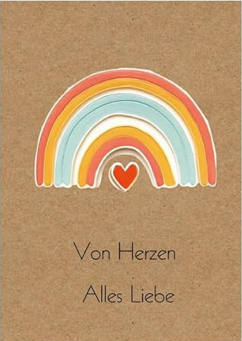 Grußkarte 1 - Von Herzen Alles Liebe von  Grußkarte