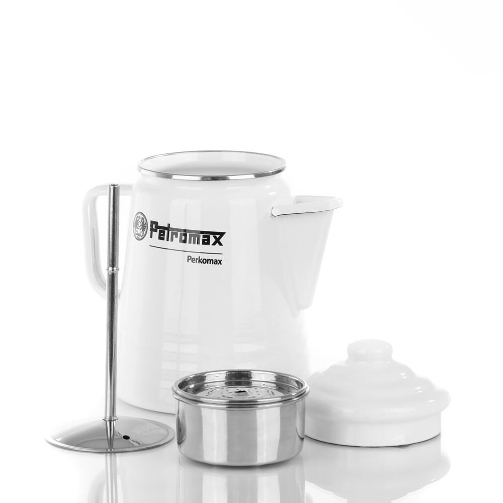 Petromax Kaffee und Tee Perkolator | Perkomax | Weiß emailliert | 1,3 Liter