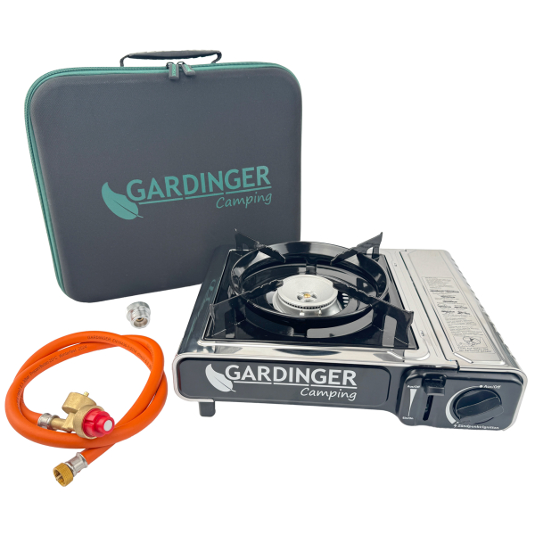 GARDINGER Universal Kartuschen Kocher Safety Camp Allgas mit Piezo Zündung von HUW24