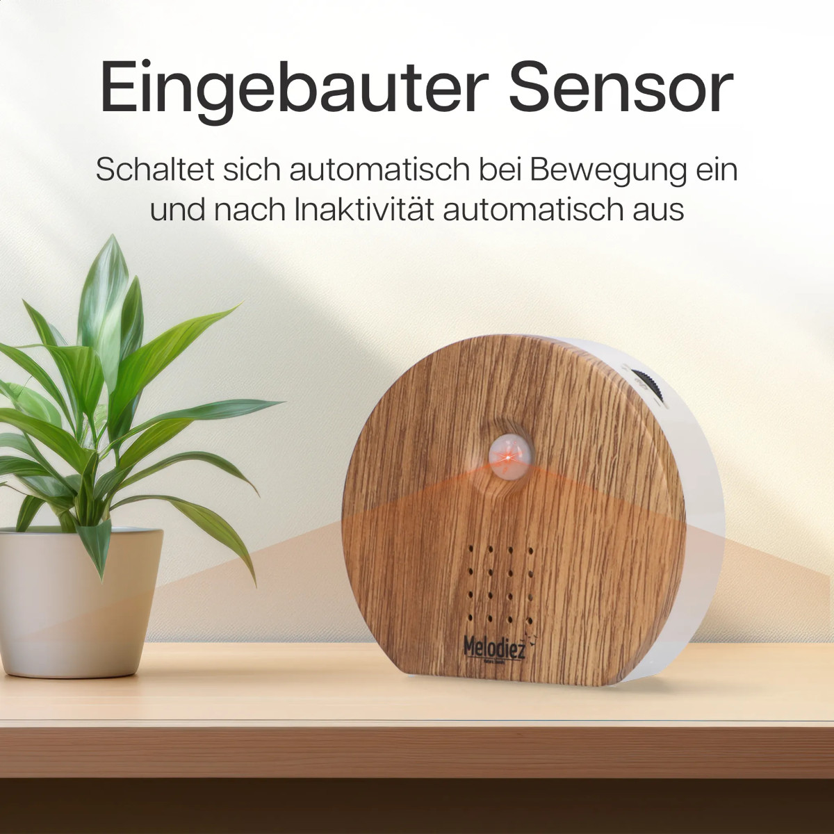 Melodiez Nature Box dunkles Holz - natürliche Entspannung auf Knopfdruck 4 Naturklänge in einer Box von Melodiez