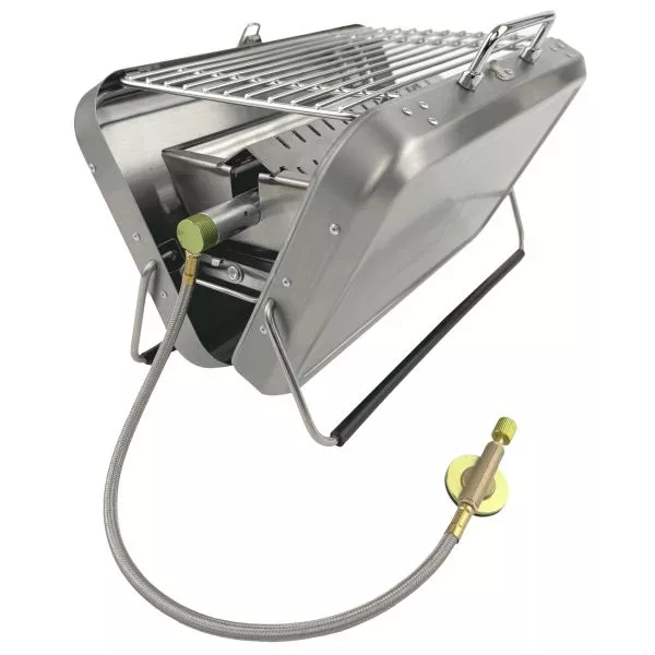 BBQ 42 kleinster Koffergasgrill + Profill Set Propanflasche 0,5kg im SET von HUW24