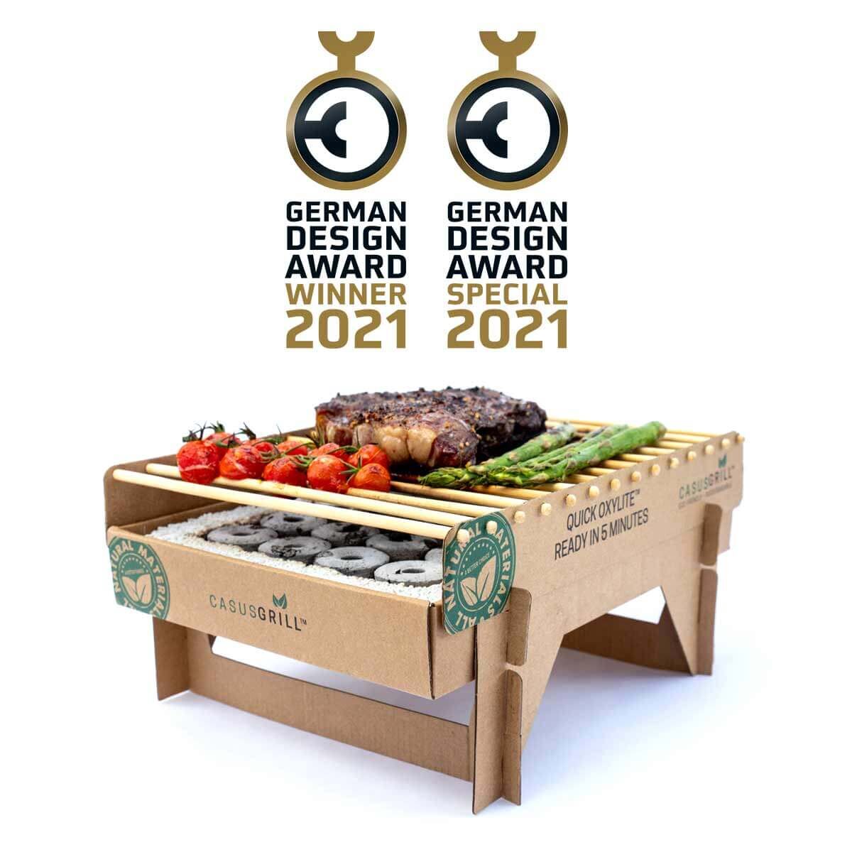6x Einweg-Grill von CasusGrill: Biologisch abbaubar und hergestellt aus 100% natürlichen Materialien von Casus Grill