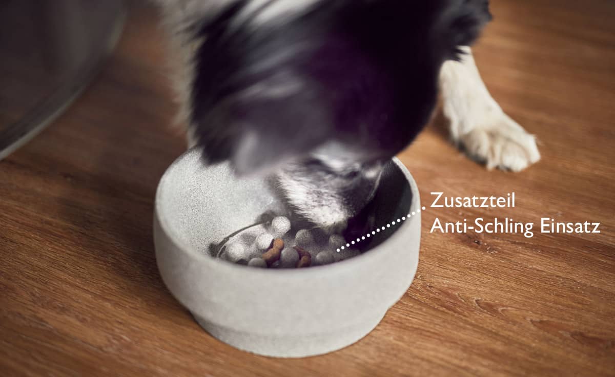 DENK Keramik Hundenapf L Granicium 2,1 Liter für Hunde mit langem Kopf | HLGR1