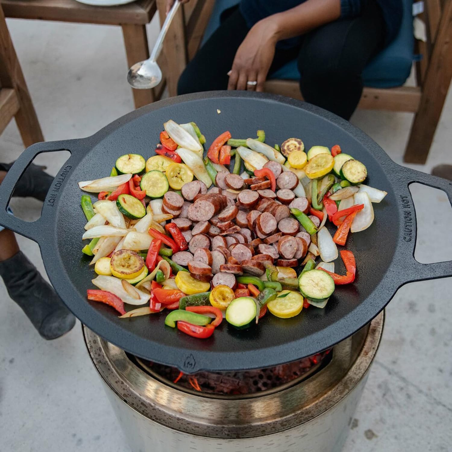 Solo Stove Bonfire Cast Iron Wok Top + Hub