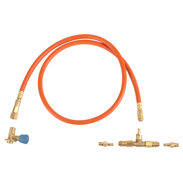 Anschlussset für BURNHARD JONES 2-Brenner & SKOTTI MAX - 1,3m Adapterschlauch mit Schnellkupplung