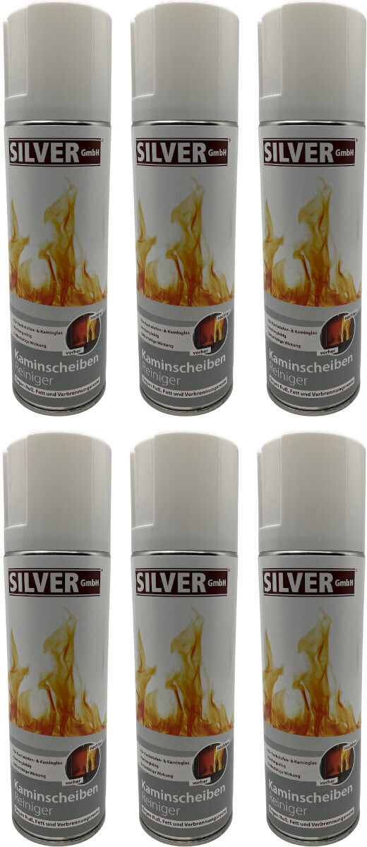 6x 300ml SILVER GmbH Kaminscheiben Reiniger | Aktivschaum | Kaminglas | Ofenglas | Made in Germany von SILVER GmbH 6x 300ml SILVER GmbH Kaminscheiben Reiniger | Aktivschaum | Kaminglas | Ofenglas | Made in Germany von SILVER GmbH