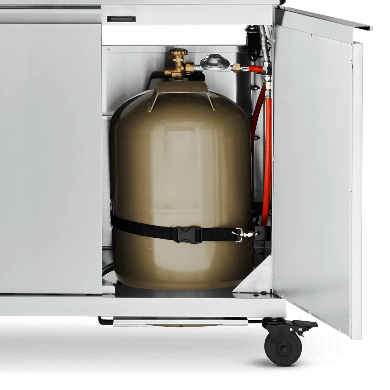 BURNHARD Big FRED Basic Gasgrill 4-Brenner in der Farbe Edelstahl mit Gusseisenrost von BURNHARD