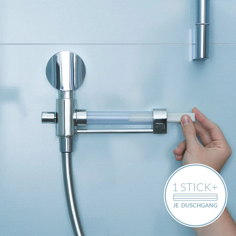 Starterset Salzdusche mit Base+ und 14 PURE Salz Sticks aus naturreinem Meersalz - Made in Germany von shower+