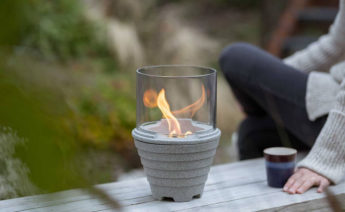 DENK Keramik Schmelzfeuer Outdoor Granicium mit Lichtglas-Aufsatz ~ SFG+LGA von DENK Keramik