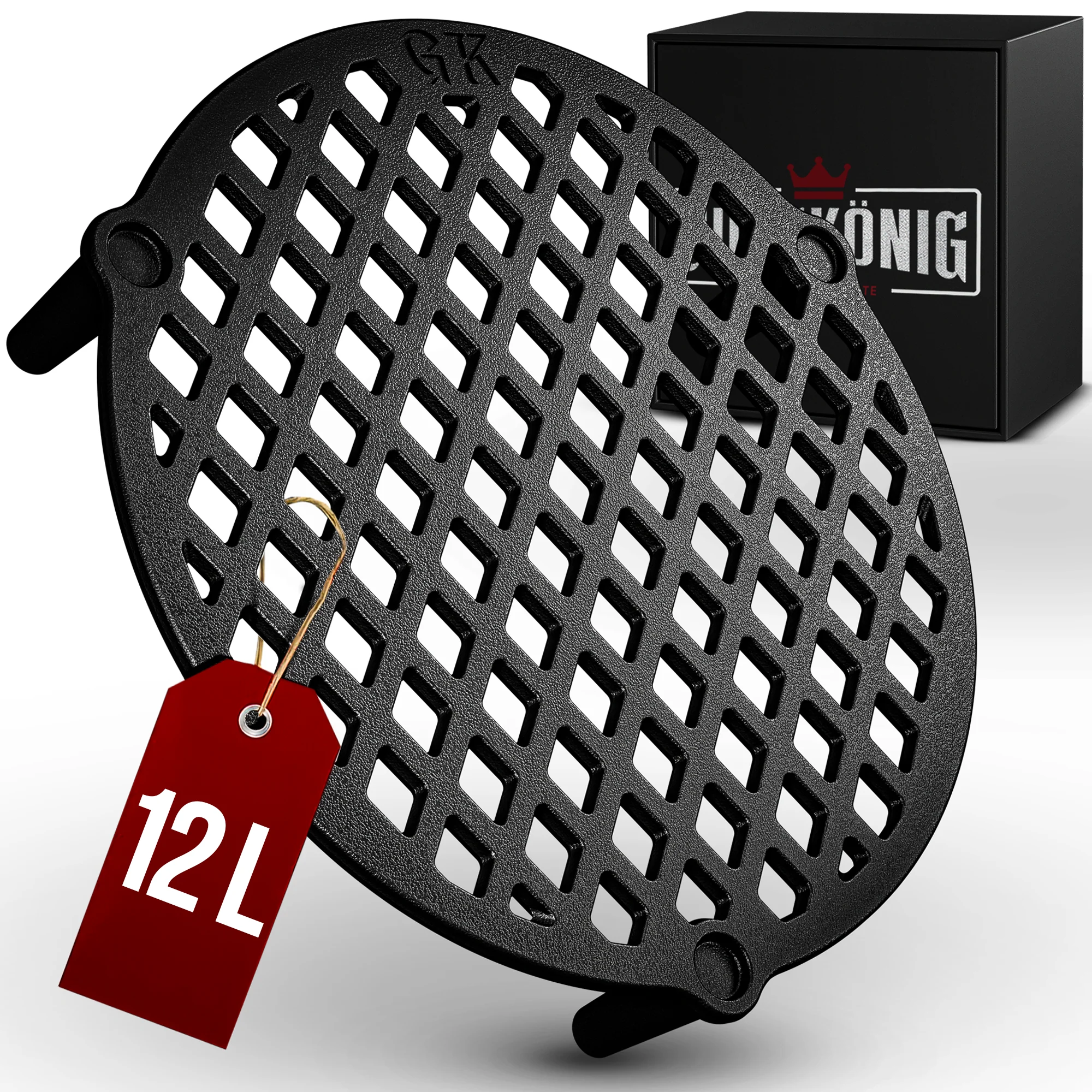 GUSSKÖNIG Gusseisen Stapelrost für Dutch Oven 12 Liter Ø 28cm von GUSSKÖNIG