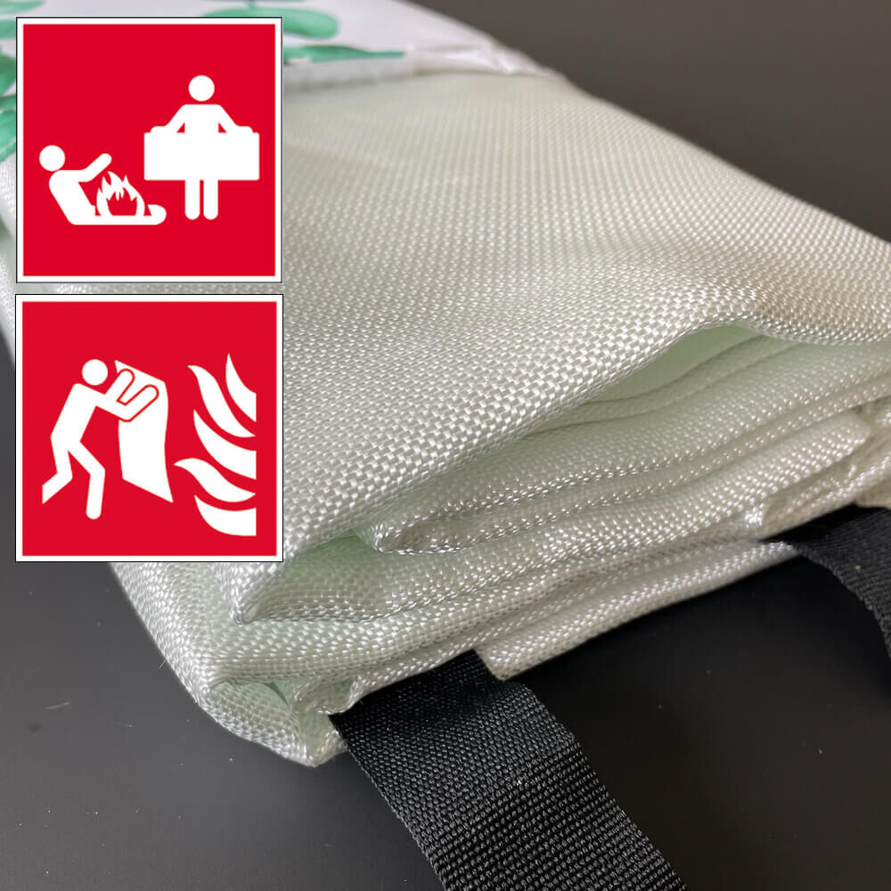 Löschdecke Flammen | Brandschutzdecke 1.20m x 1.80m für Haus | Camping | Boot | Grill | Personen von Naaais