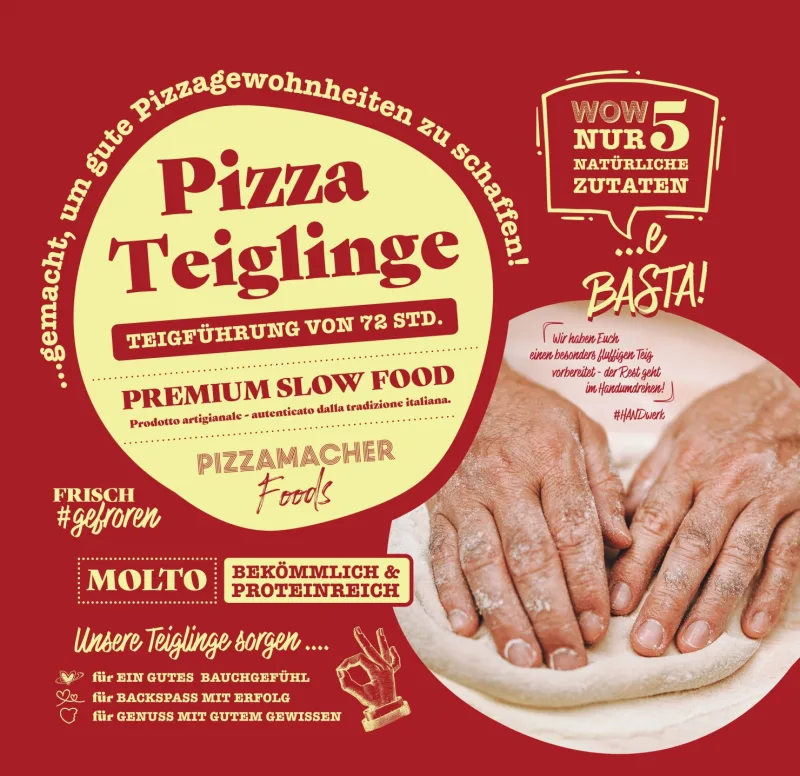8x PIZZA MACHER Teiglinge - 72 Stunden Fermentation 2160g TK - NUR Abholung in 29690 Lindwedel von MOLINO FOOD