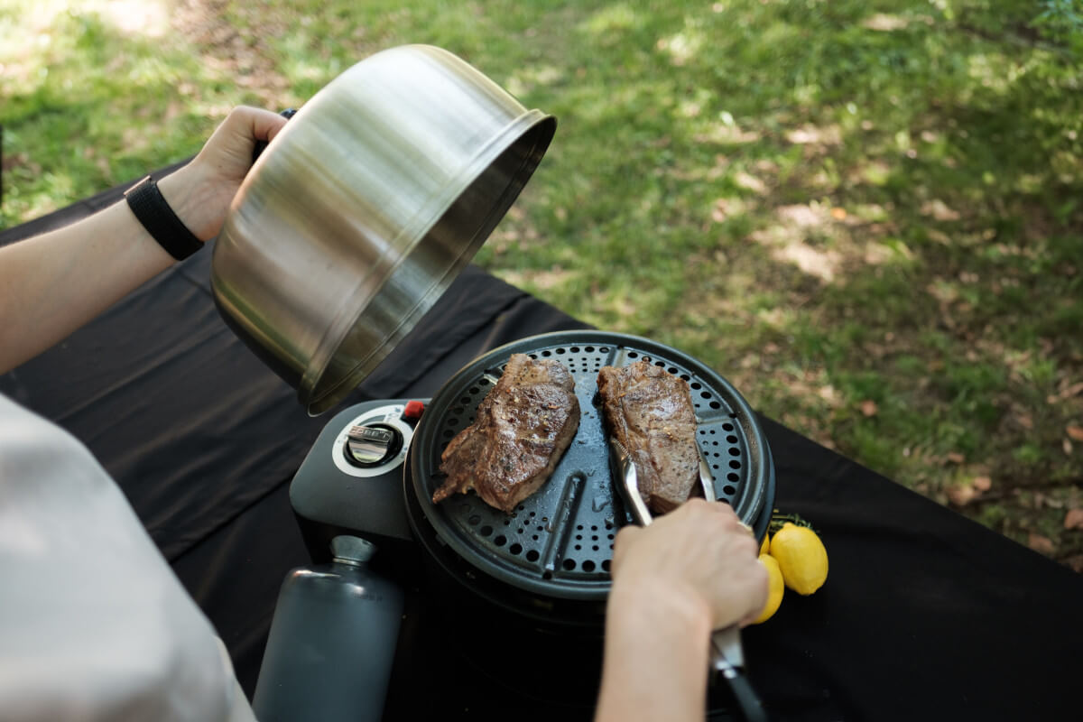 Cobb Gas Grill PRO BLACK inkl. Grillplatte ~ 5-teilig | Multifunktionsküche | SET 4 von Cobb