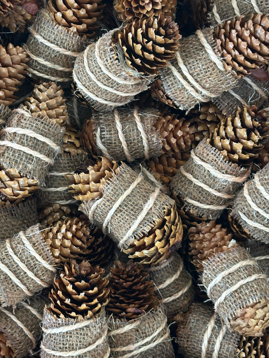 100x Zapfenzünder Jute umwickelt - Ein echtes Naturprodukt für Kamin + Ofen + Grill - Herstellung ist Handarbeit von ZapfenZünder