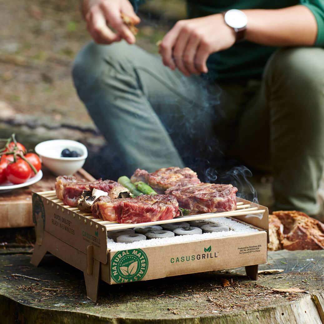 6x Einweg-Grill von CasusGrill: Biologisch abbaubar und hergestellt aus 100% natürlichen Materialien von Casus Grill