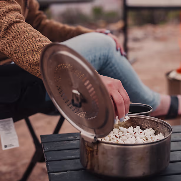 Solo Stove Bonfire Popcorn Maker aus Edelstahl
